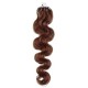 Vlasy pro metodu Micro Ring / Easy Loop / Easy Ring 60cm vlnité – světlejší hnědé