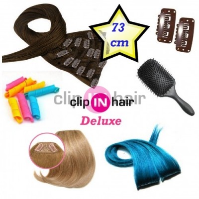 Clip in deluxe balíček – clip maxi set 73cm REMY pravé lidské