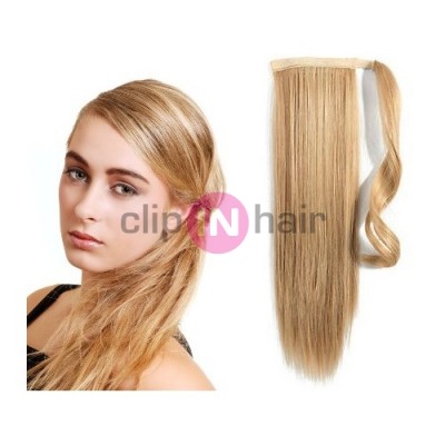 CLIP IN CULÍK 100% LIDSKÉ REMY VLASY 60CM - PŘÍRODNÍ/SVĚTLEJŠÍ BLOND
