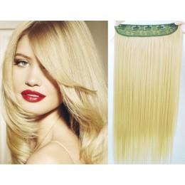 Clip in REMY vlasový pás 63cm rovný - prírodné blond