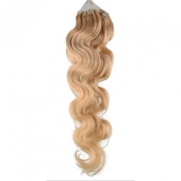 Vlasy pre metódu Micro Ring / Easy Loop / Easy Ring 50cm vlnité - prírodná blond