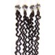 Vlasy pro metodu Micro Ring / Easy Loop / Easy Ring 50cm kudrnaté – tmavě hnědé